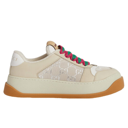 Giày Gucci Double Screener Woven Trainers ‘Beige Comb’