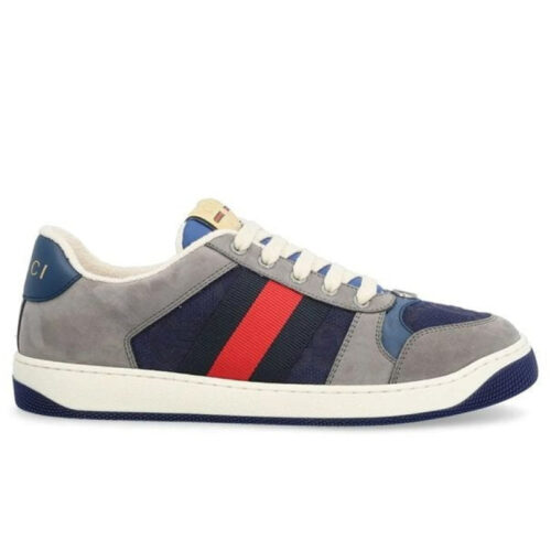 Giày Gucci GG Screener Grey Xám Da Lộn Suede