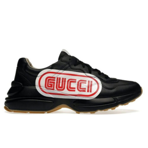 Giày Gucci Rhyton Black in Sega Font