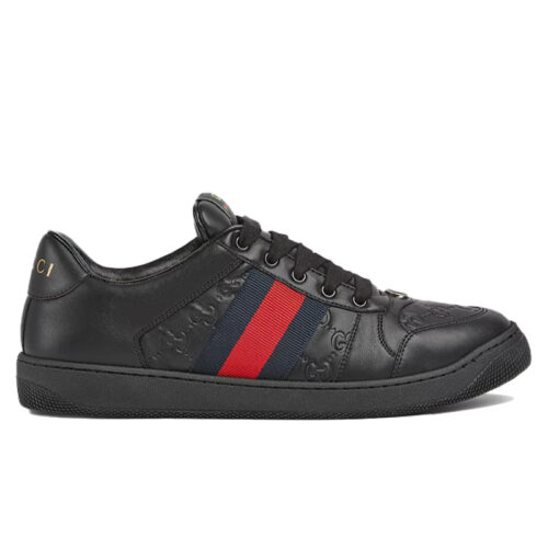 Giày Gucci Screener GG Black Web Classic