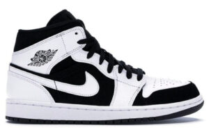 Giày Nike Air Jordan 1 Mid Tuxedo White Black