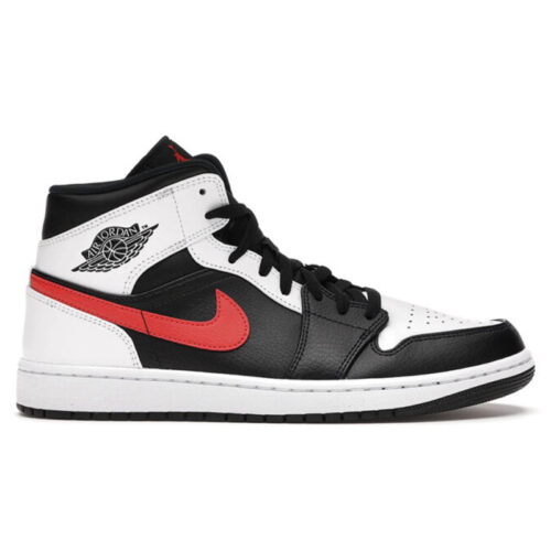 Nike Air Jordan 1 Mid Black Chile Red White