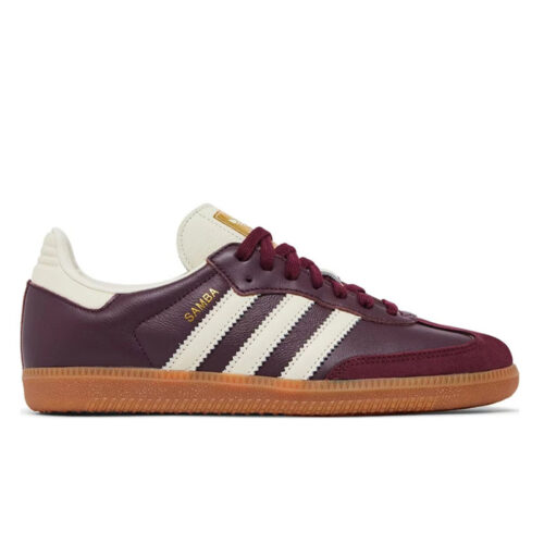 Adidas Samba OG Maroon Gold Metallic