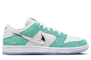 Giày April Skateboards x Nike SB Dunk Low Pro QS White and Multi-Color