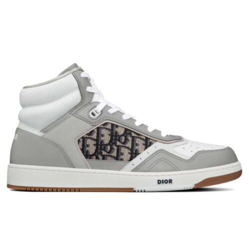 Giày Dior B27 High Gray White họa tiết Dior Oblique Jacquard Best Quality