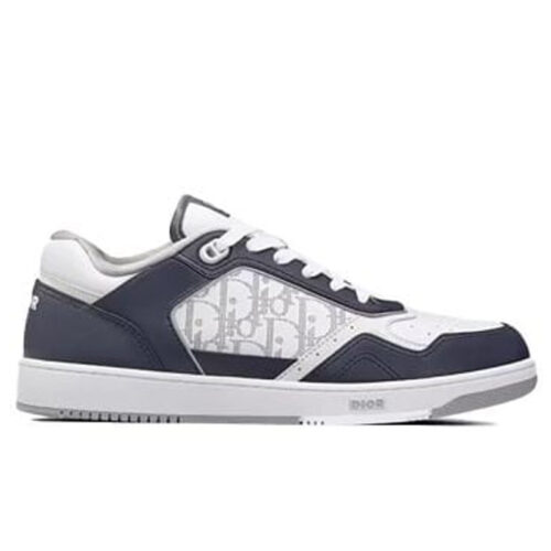 Giày Dior B27 Low Deep Blue and White họa tiết da Dior Oblique Galaxy Best Quality