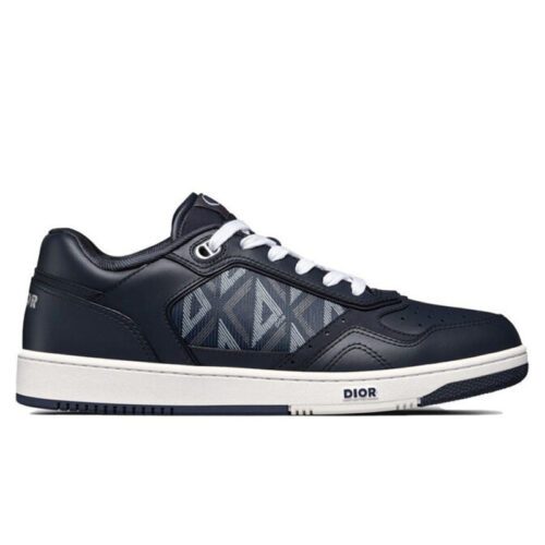 Giày Dior B27 Low Navy Blue họa tiết vải CD Diamond Canvas Best Quality