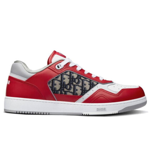 Giày Dior B27 Low Red Grey Dior Oblique Jacquard Best Quality