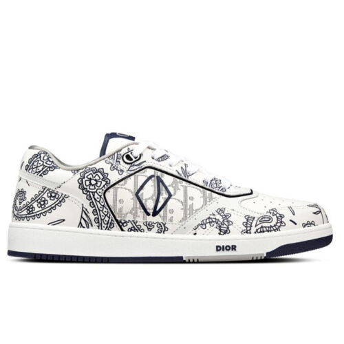 Giày Dior B27 Low White Navy Blue CD Paisley White Dior Oblique Best Quality
