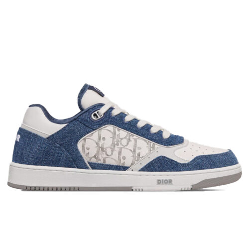 Giày Dior B27 Low White Smooth Calfskin Blue Denim White Dior Oblique Galaxy Best Quality