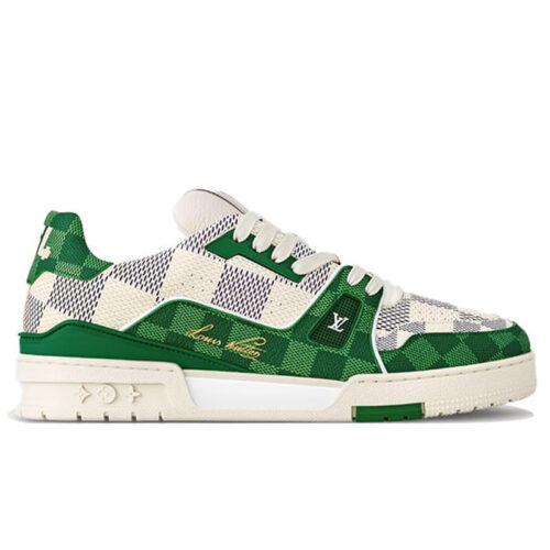Giày Louis Vuitton LV Trainer #54 Damier Green Best Quality