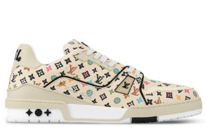 Giày Louis Vuitton Lv Trainer #54 Monogram-printed Grained Calf Leather Beige Best Quality