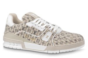 Giày Louis Vuitton Lv Trainer #54 Monogram Sọc Beige Best Quality