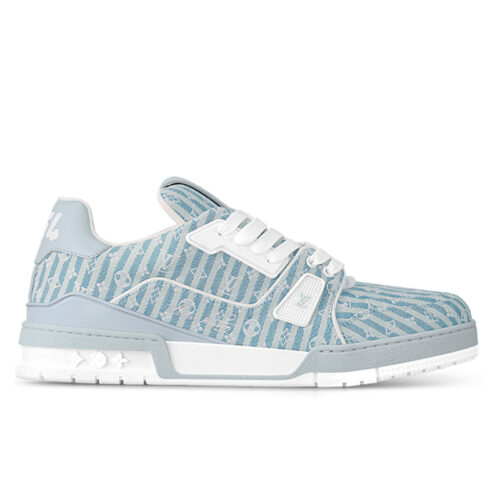 Giày Louis Vuitton LV Trainer #54 Monogram Textile Blue Best Quality