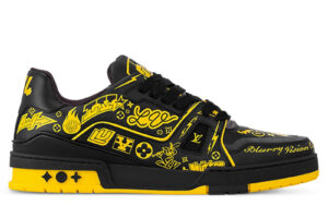 Giày Louis Vuitton LV Trainer #54 Printed Black Best Quality
