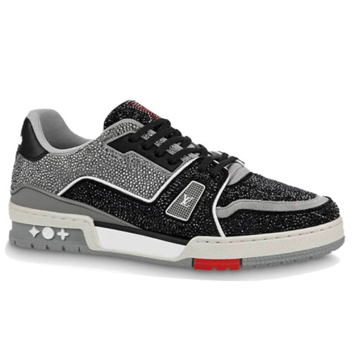 Giày Louis Vuitton Lv Trainer #54 Signature Black Grey Crystal Best Quality