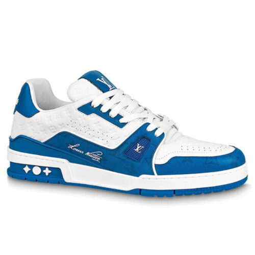 Giày Louis Vuitton Lv Trainer #54 Signature Blue White Best Quality
