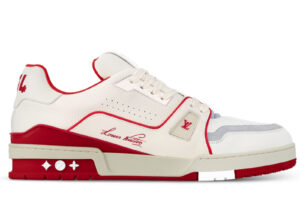 Giày Louis Vuitton Lv Trainer #54 Signature Marine Red Best Quality