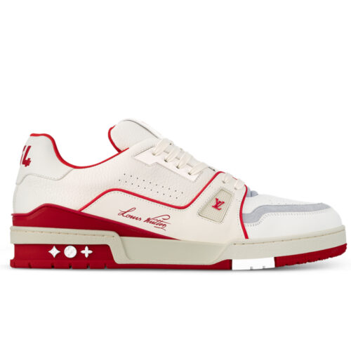 Giày Louis Vuitton Lv Trainer #54 Signature Marine Red Best Quality