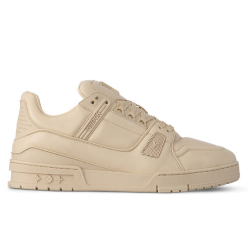 Giày Louis Vuitton LV Trainer Calf Leather Beige Best Quality