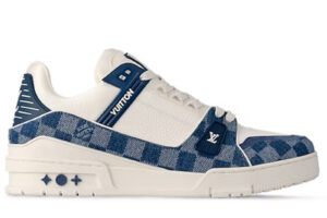 Giày Louis Vuitton LV Trainer Damier Denim Blue Best Quality