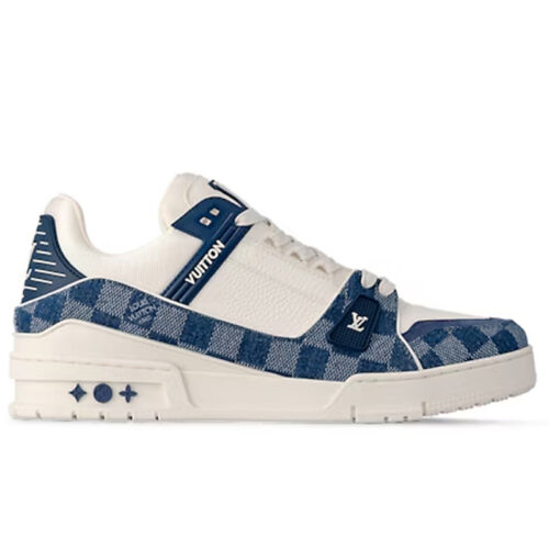 Giày Louis Vuitton LV Trainer Damier Denim Blue Best Quality