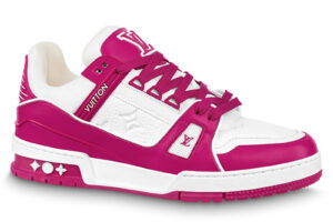 Giày Louis Vuitton LV Trainer Many Materials Fuchsia Pink Best Quality