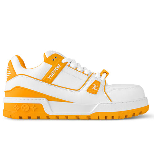 Giày Louis Vuitton LV Trainer Maxi Calf Leather Yellow Best Quality
