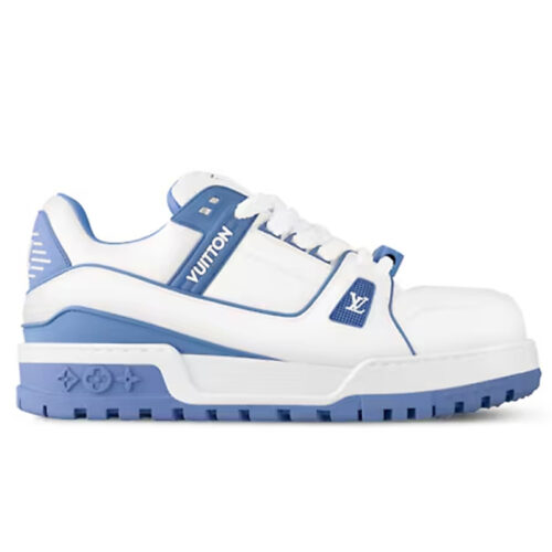 Giày Louis Vuitton LV Trainer Maxi Sports Calf Leather Blue Best Quality