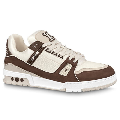 Giày Louis Vuitton LV Trainer Moka Trơn 2023 Best Quality