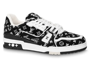 Giày Louis Vuitton LV Trainer Monogram Black Fabric Best Quality