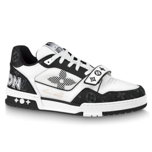 Giày Louis Vuitton Lv Trainer Monogram Black quai Velcro Best Quality