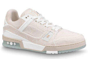 Giày Louis Vuitton LV Trainer Monogram Demin màu Beige Best Quality