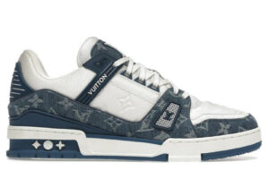Giày Louis Vuitton LV Trainer Monogram Denim White Blue Best Quality