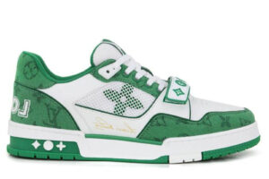 Giày Louis Vuitton Lv Trainer Monogram Green quai Velcro Best Quality