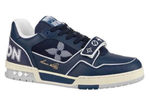 Giày Louis Vuitton Lv Trainer Monogram Navy quai Velcro Best Quality