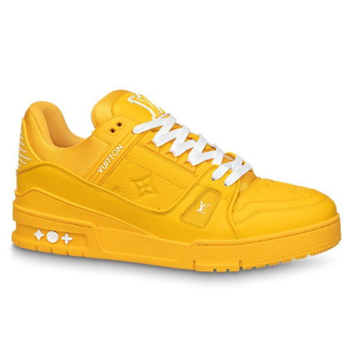 Giày Louis Vuitton LV Trainer Yellow Leather Monogram Best Quality