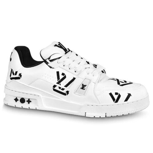 Giày Louis Vuitton Trainer Logo LV Cycling Black Best Quality