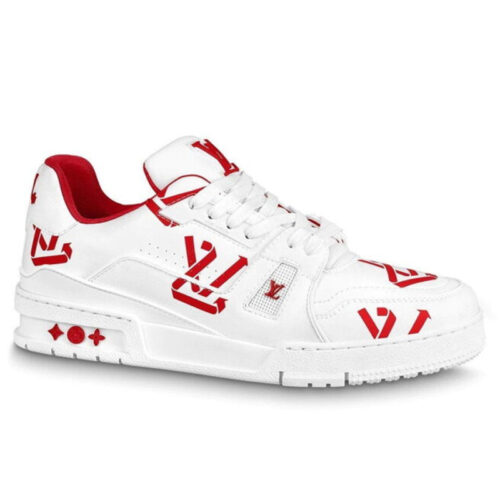Giày Louis Vuitton Trainer Logo LV Cycling Red Best Quality