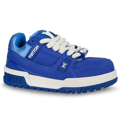 Giày Louis Vuitton Trainer Maxi Canvas Blue Best Quality