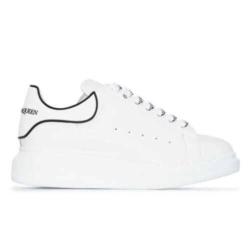 Giày McQueen Oversized White Black Trắng Viền Đen