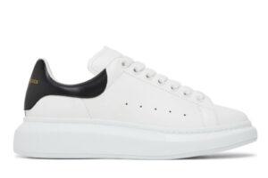 Giày McQueen Oversized White Trắng Đen Da Leather