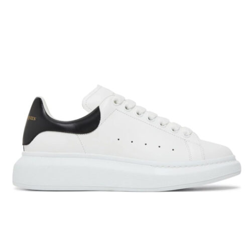 Giày McQueen Oversized White Trắng Đen Da Leather