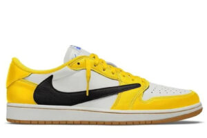 Giày Nike Air Jordan 1 Low OG SP Travis Scott Canary Black Swoosh Like Auth