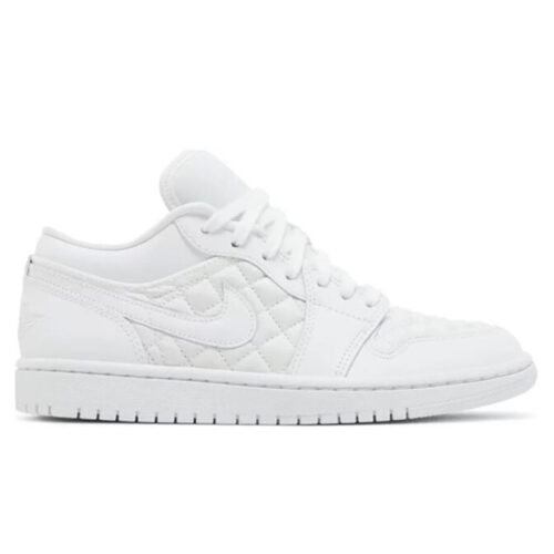 Giày Nike Air Jordan 1 Low ‘Triple White Quilted’ Best Quality