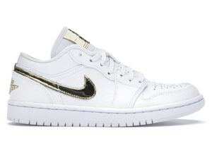 Giày Nike Air Jordan 1 Low White Metallic Gold Best Quality