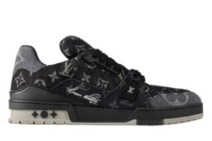 Giày LV Trainer Black Denim Monogram Black