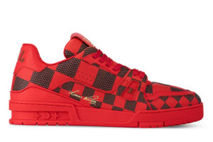 LV Trainer Sneaker Damier Pop Rojo Hombre