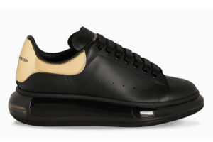 Giày McQueen Oversized Black Gold Gót Vàng Like Auth