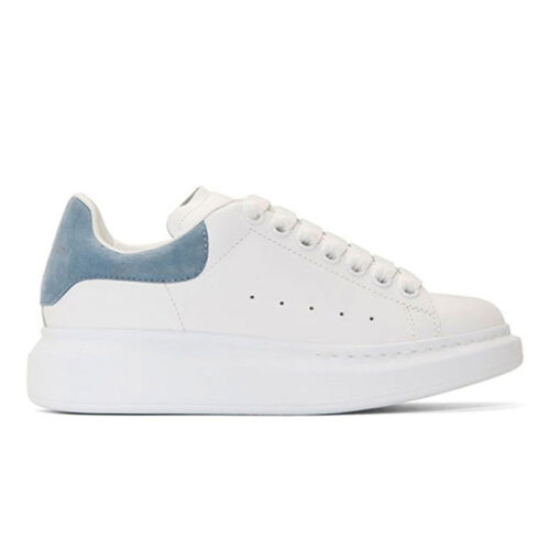 Mcqueen Trắng Gót Da Lộn Blue Baby